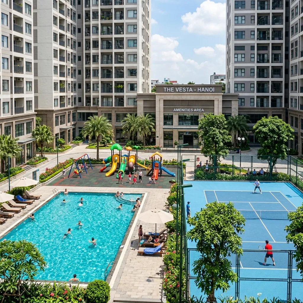 Khu liên hợp thể thao và bể bơi nội khu tại dự án The Vesta